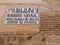 Close up of facade and sign of Santa Maria La Blanca Synagogue in Toledo, Castile La Mancha, Spain.