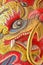 Close-up face of Chinese dragon