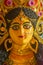 A close up face of Goddess Maa Durga Idol. A symbol of strength and power as per Hinduism. This portrait was taken during Durga