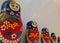 Close-up of Family of Russian Dolls