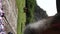 Close-up of a farmer\'s face as he watches the horses graze in the meadow. video vertical format