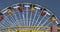 Close up of a ferris wheel at an amusement park