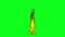 Close up of fire flames, Green Screen Chromakey