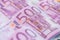 Close-up five houndred euro banknotes money and currency