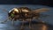 close up of a fly a steampunk, Firefly Lightning Bug Flashing at Night.