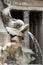 Close up of Fountain of the Pantheon Fontana del Pantheon at Piazza della Rotonda .. Rome,