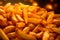 Close up of French Fries. Generative AI.