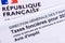 Close-up of a French property taxes notice (Avis d\\\'impÃ´t taxes fonciÃ¨res)