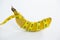 Close-up of fresh banana wrapped with measuring tape