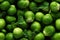 Close up of fresh brussels sprouts , top view, seamless pattern. Generative Ai