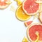 Close up of fresh citrus slices