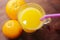 Close up of fresh orange juice