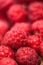 Close-up of fresh, organic raspberry