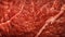 Close-up of fresh raw red beef meat steak structure. Food background. Generative AI