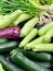 A close-up of fresh vegetables with nice vivid colours.