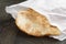 Close up of freshly baked flat pita bread