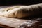 close-up of freshly rolled pizza dough, ready for topping