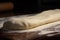 close-up of freshly rolled pizza dough, ready for topping