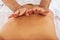 Close up of friction massage