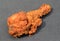 Close up fried Chicken, Leg part, soft shadow at black background