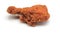 Close up fried Chicken, Leg part, soft shadow at white background