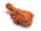 Close up fried Chicken, Leg part, soft shadow at white background