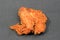 Close up fried Chicken, wing part, soft shadow at black background