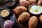 Close-up of fried kibbeh on a plate