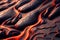 close-up frozen lava. 3d illustration. Generative AI