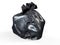 Close up of a garbage bags stack 3d render on white background no shadow