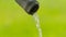 close up of garden hose nozzle low-pressure flow