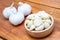 Close up garlic ingredient for cooking