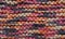 Close-up of garter stitch in multi-colored wool