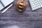 Close up of gavel, keyboard and diary on table