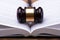 Close-up Of Gavel And Law Book