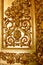 Close-up of gilded ornate door