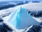 close up glacier in the mountains, AI generated