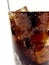 Close up of a glass of cola