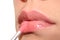 Close-up gloss lips