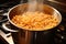 close-up of gluten-free pasta boiling in a pot