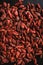 Close-up of goji berries on a black background