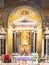 Close-up on golden altar of roman catholic church