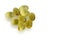 Close up golden color oil supplements in soft gel capsule, healthy product concept
