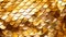 Close-up of golden dragon scales as a background