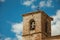 Close-up of the gothic San Martin Church bellow tower at Trujillo