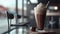 A close up of a gourmet chocolate milkshake , generative AI