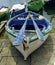 Close up of `gozzo `, characteristic puglia boat