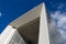 Close up of The Grande Arche in the district of La Defense in Paris