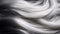 Close-up of gray hair strand on dark background, beauty and fashion concept. Closeup of white hair strands top view. Hair care