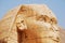 Close-up on the great Sphinx in Cairo, Giza, Egypt